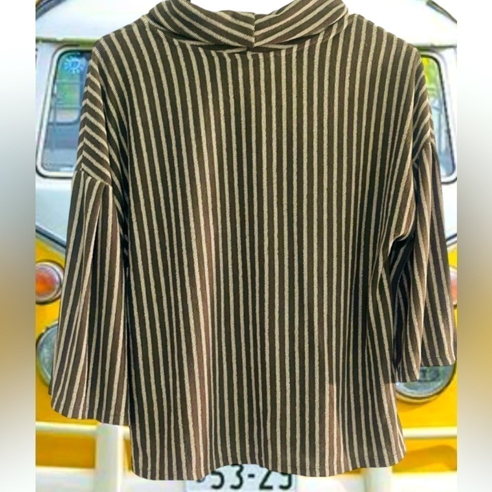 Stopped Olive Green Women’s Blouse Small